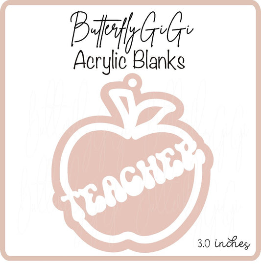 Apple teacher keychain