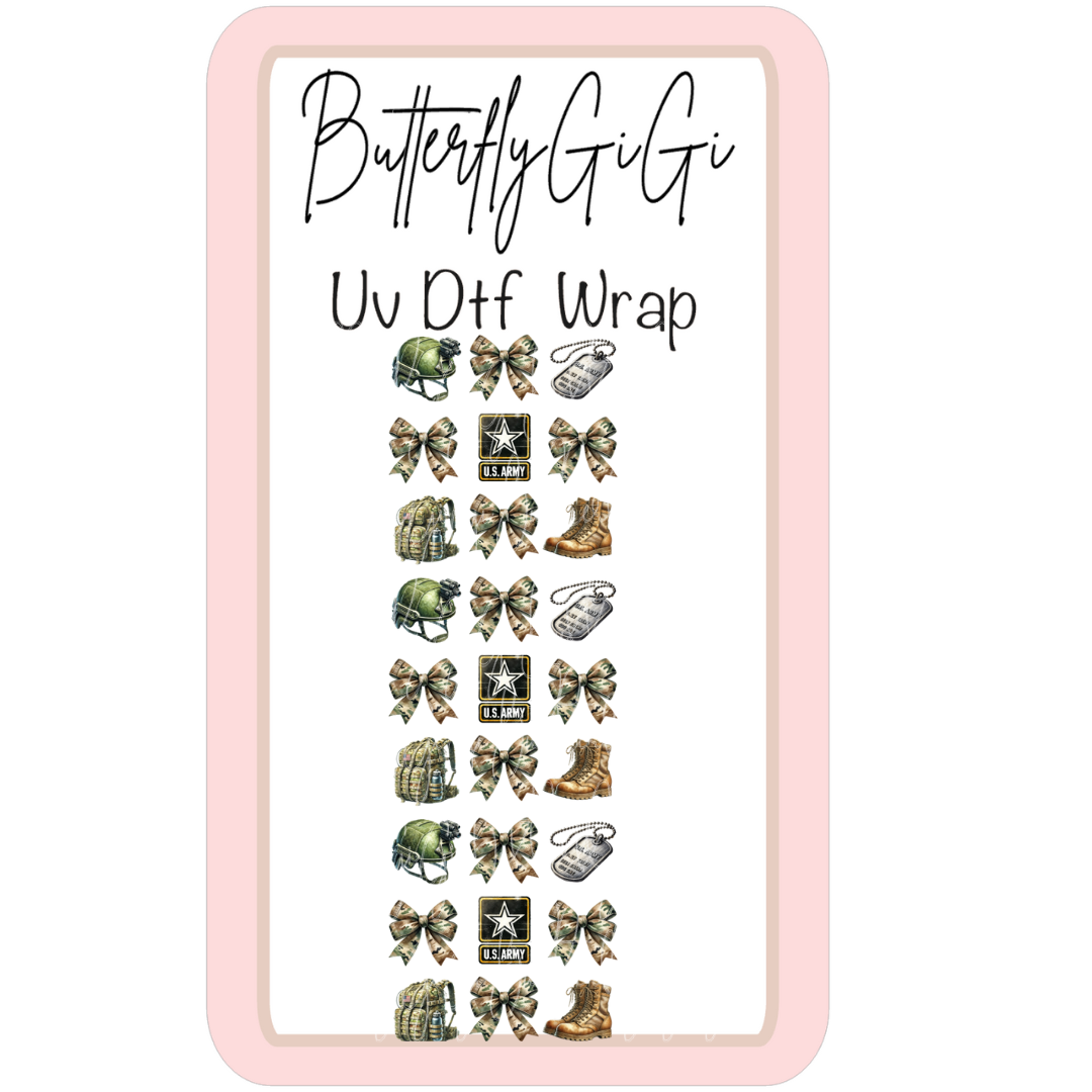 Army  UV DTF Wrap