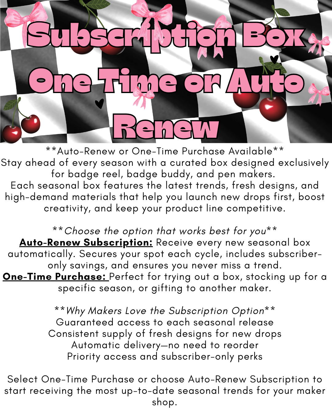 Spring Subscription Box SOLD SEPARATELY