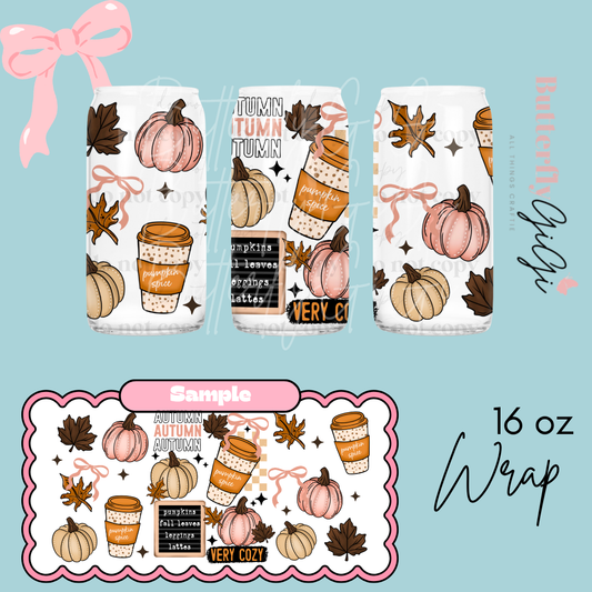 Autumn Collage 16oz UVDTF Wrap