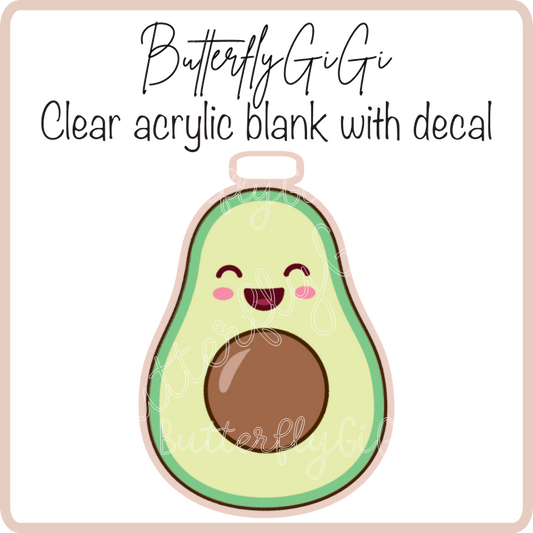 Avocado Badge Buddy Acrylic Blank & Decal
