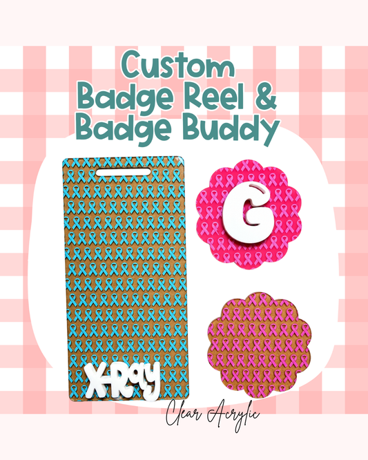 Ribbon Awareness Badge Custom Acrylic Design