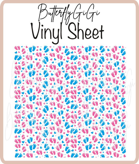 Vinyl Baby Feet Sheet