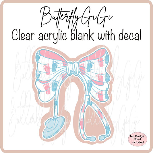 Medical Bow Baby Feet Stethoscope