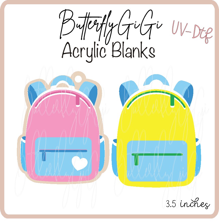 Back Pack Keychain Uvdtf