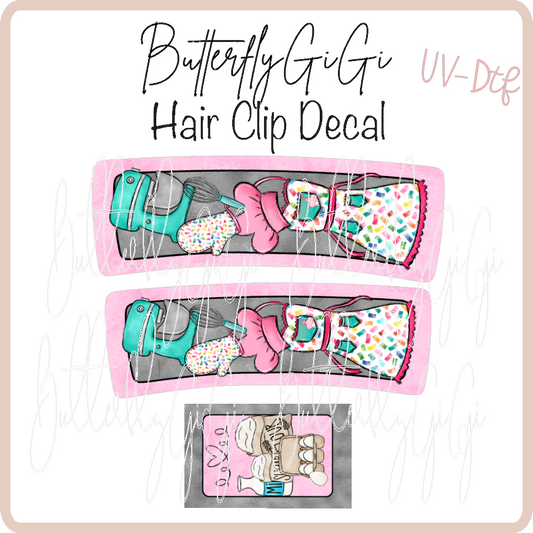 Baker Hair Clip DECAL UV DTF