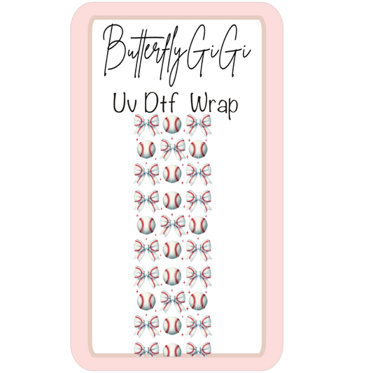Wrap Baseball Bows  UV DTF