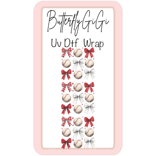 Wrap Baseball Red UvDTF