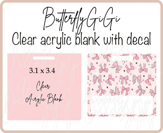 .BB Daisy Pink Bow Badge Buddy Horizontal/Vertical