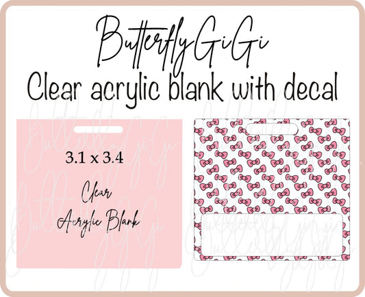 .BB Pink Bow Badge Buddy Horizontal/Vertical