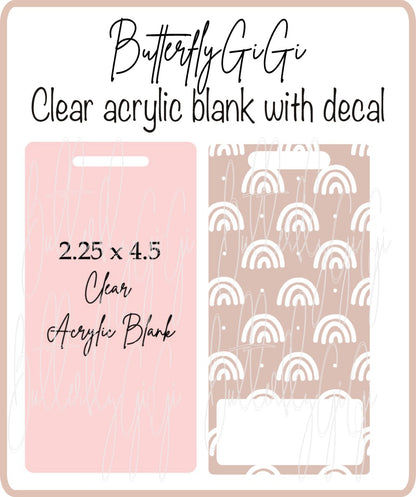 .BB Tan Rainbow Badge Buddy Horizontal/Vertical