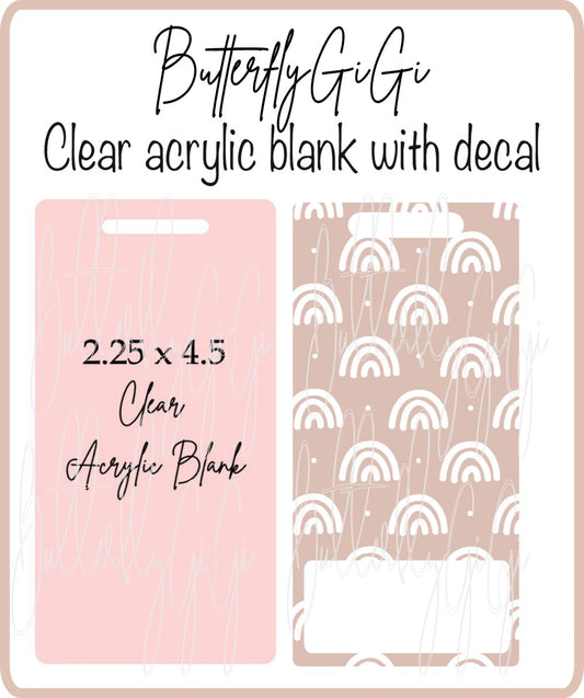 .BB Tan Rainbow Badge Buddy Horizontal/Vertical