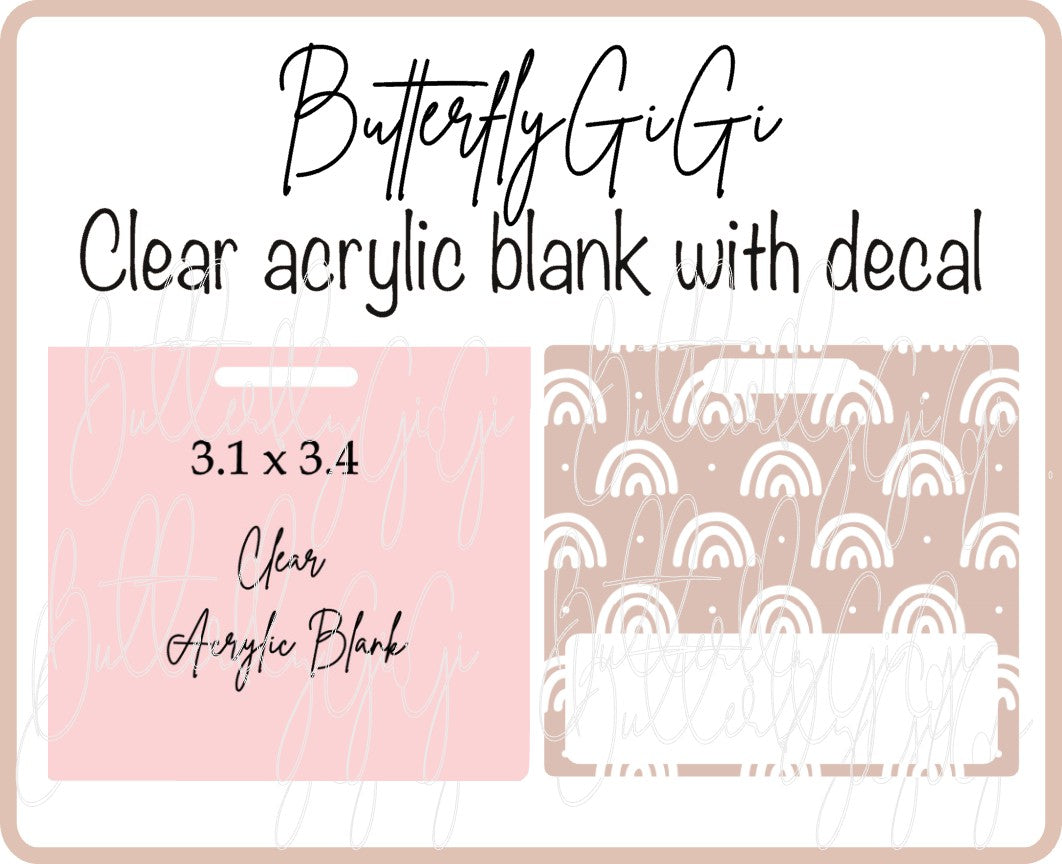.BB Tan Rainbow Badge Buddy Horizontal/Vertical