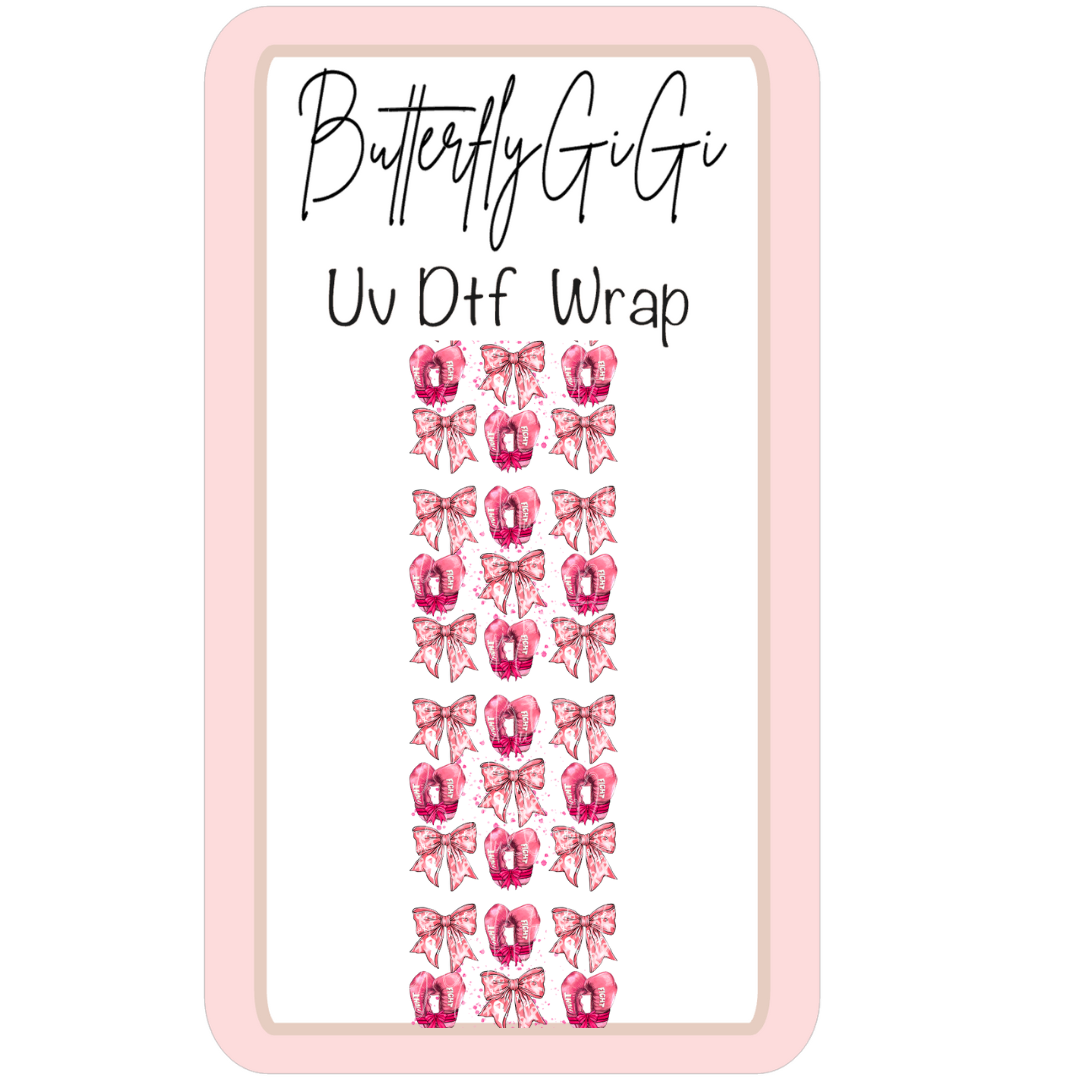 Wrap BC Boxing Gloves Bows  UV DTF