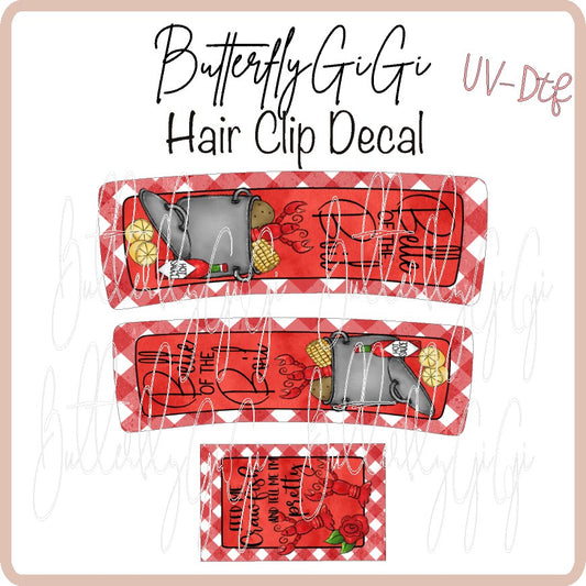 Belle of the Boil Hair Clip DECAL UV DTF