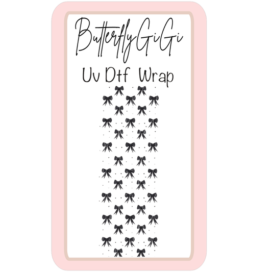 Wrap Black Bow Coquette UV DTF