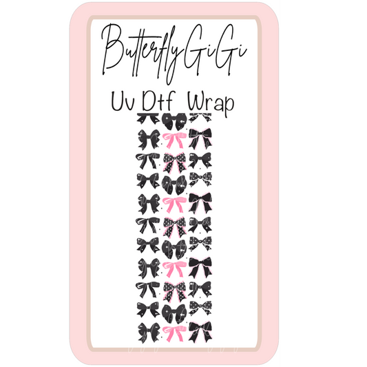 Wrap Black Bow Pink