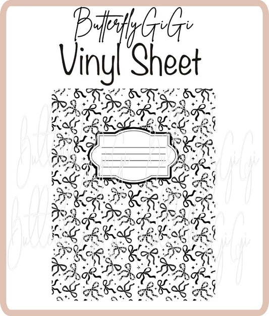 Vinyl Notebook Black Bows Cover