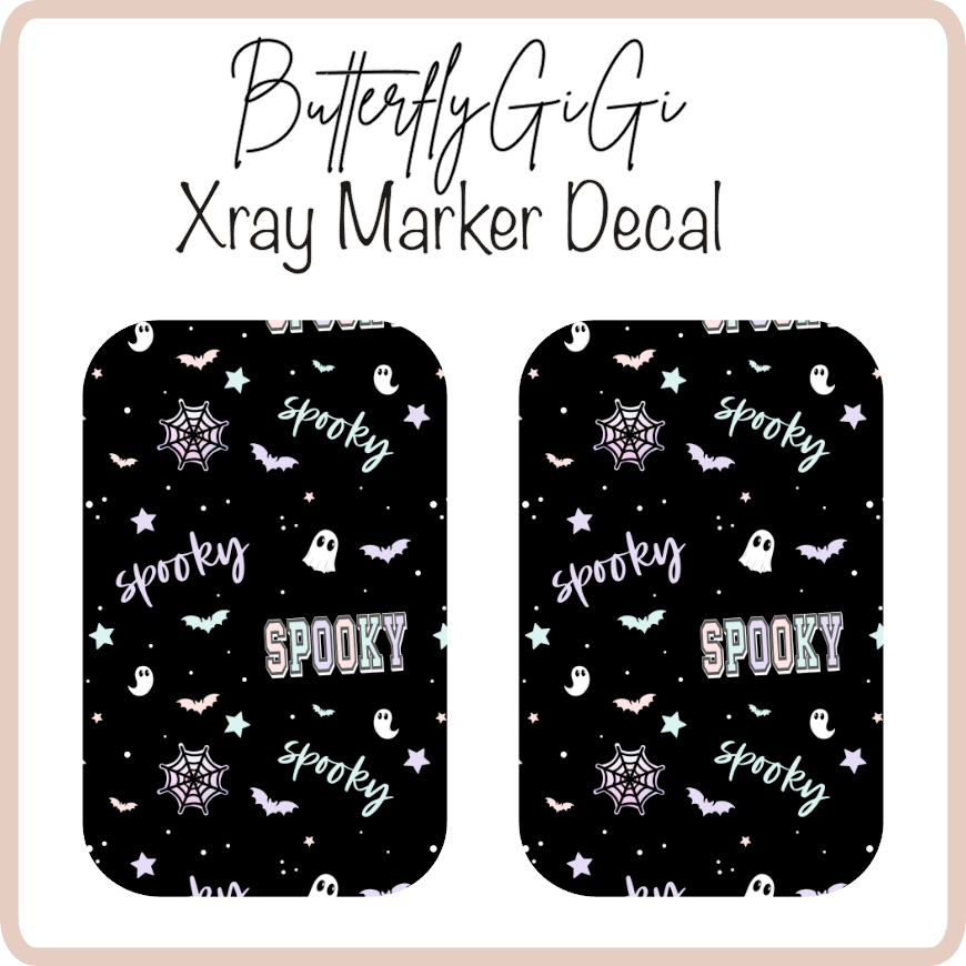 Black Spooky X ray Markers Decal