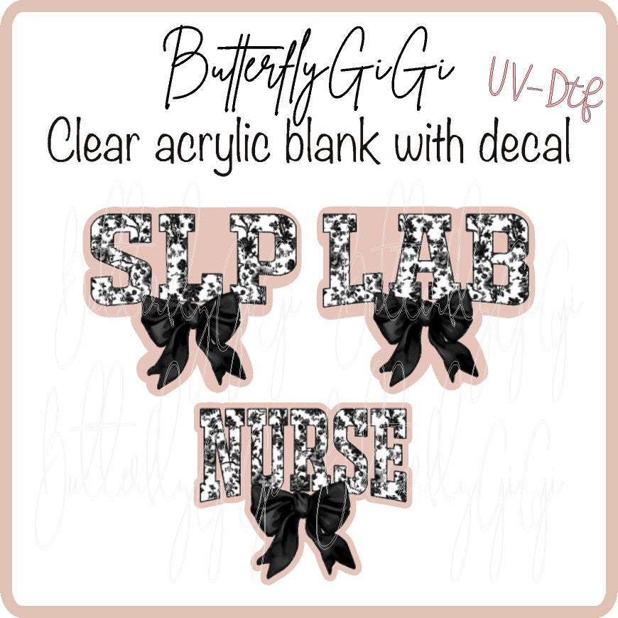 Black Toile Medical Title UV DTF