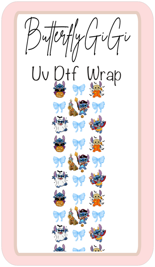Wrap Blue Alien Halloween Uv Dtf