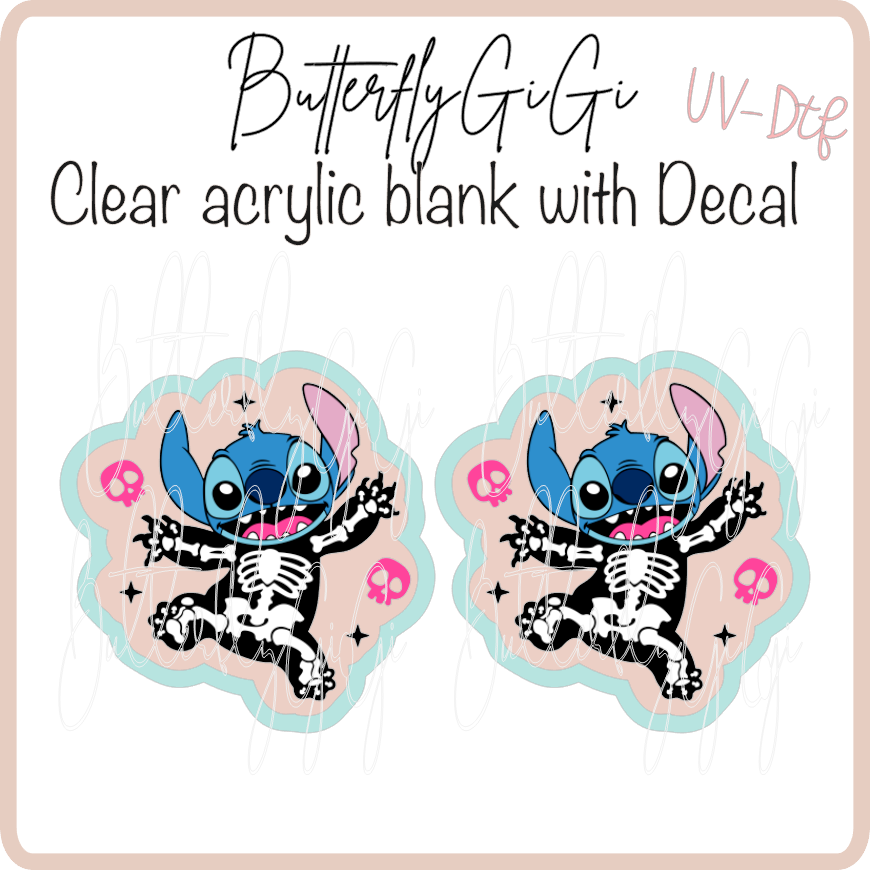 Blue Alien Halloween Xray Marker Set UVDTF