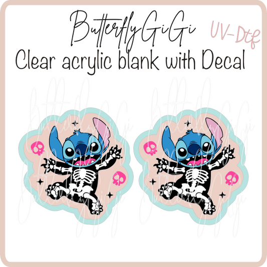 Blue Alien Halloween Xray Marker Set UVDTF