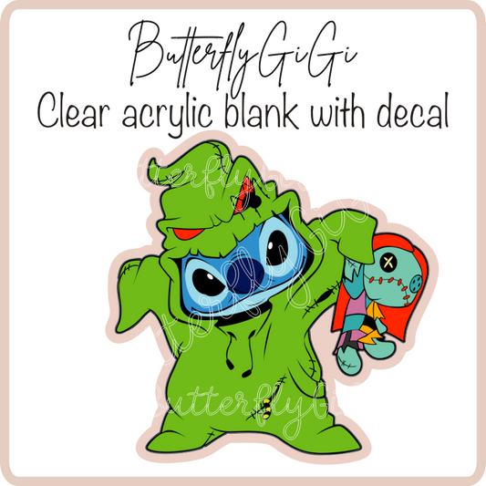 Blue alien Oogie Green