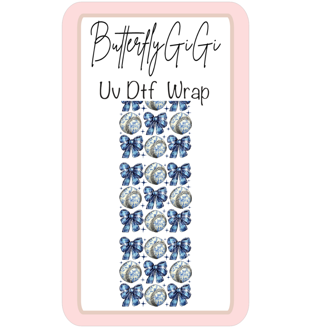 Wrap Blue Baseball UV DTF