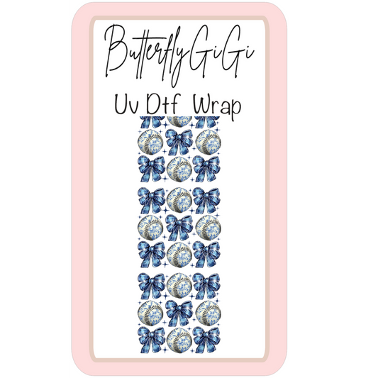 Wrap Blue Baseball UV DTF