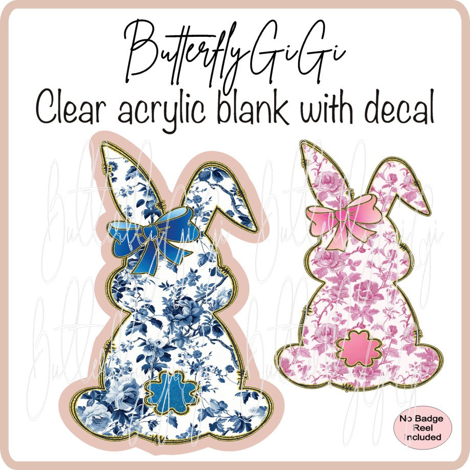 Easter Blue Pink Bunny