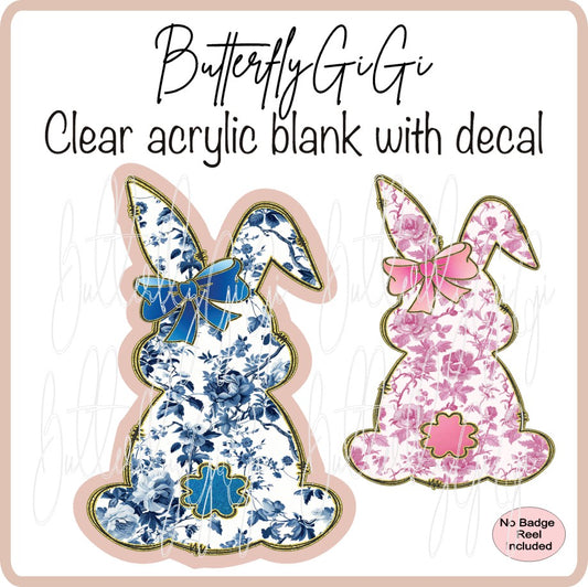 Easter Blue Pink Bunny