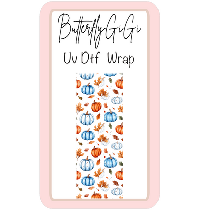 Wrap Blue Pumpkin UV Dtf Wrap