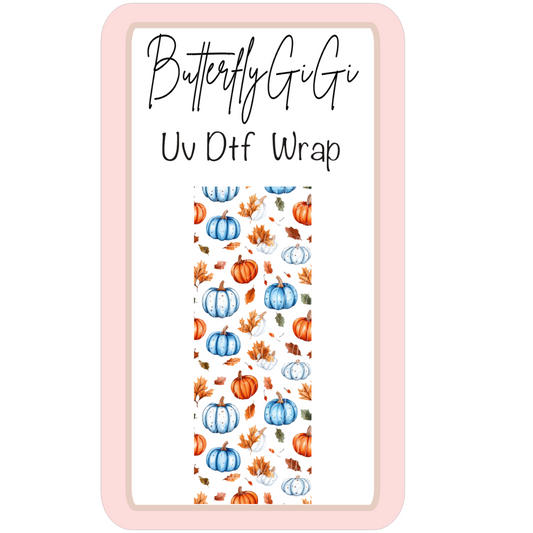 Wrap Blue Pumpkin UV Dtf Wrap