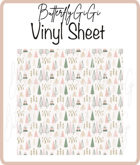 Vinyl Boho Trees Sheet