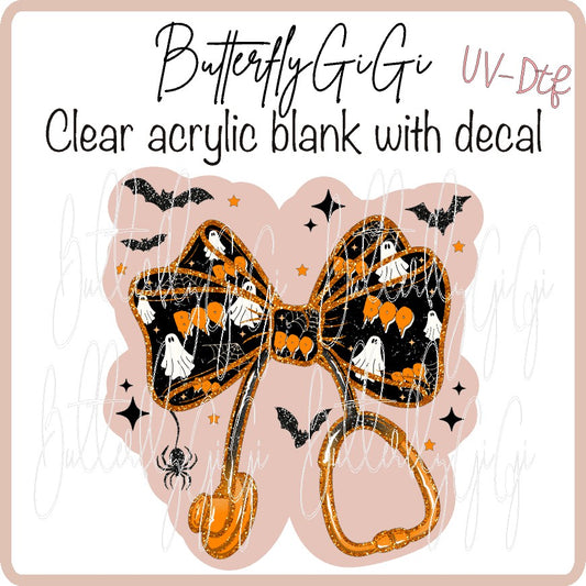 Boo Bat Bow UV DTF