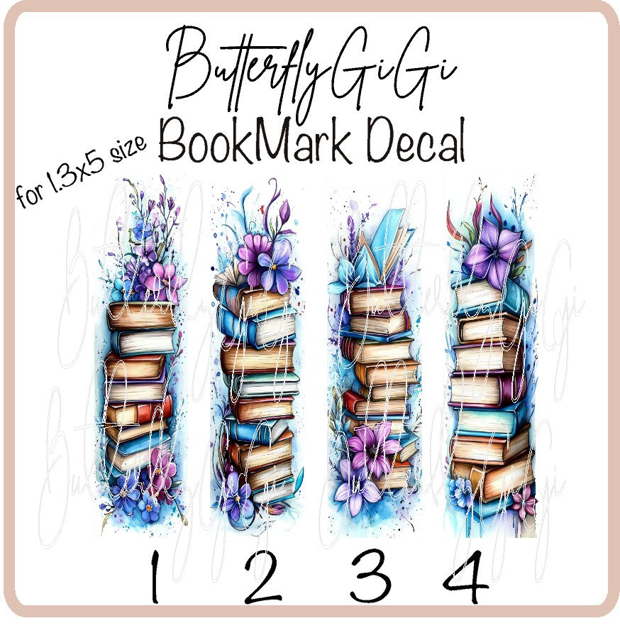 Bookmark Flowers  Decal
