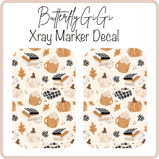 Books and Pumpkins X ray Markers Decal