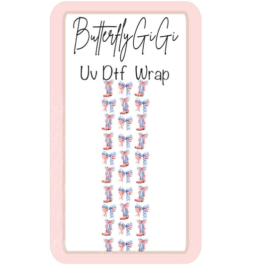 Wrap Boots Patriotic Uv Dtf