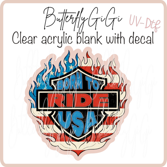 Born to Ride USA UvDTF