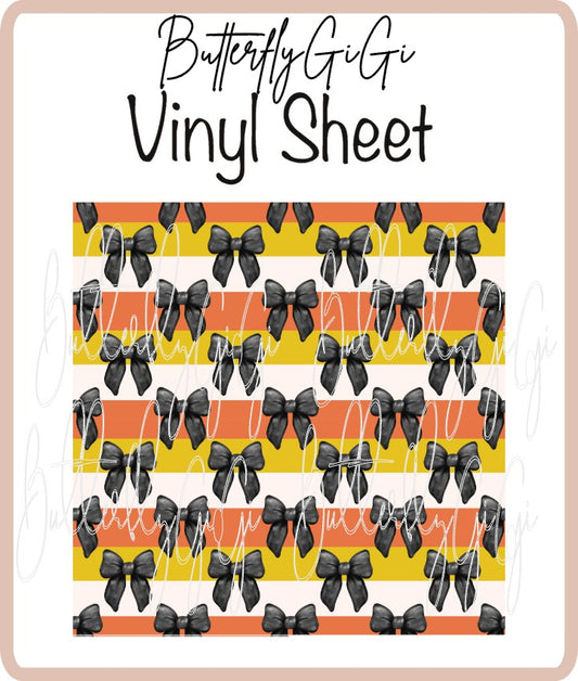 Vinyl Bow Candy Corn  Sheet