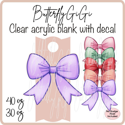 .Tumbler Plate Bow