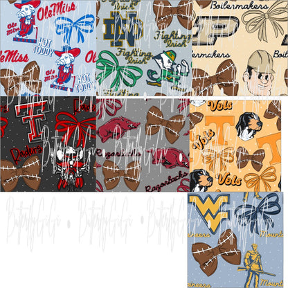 College Bows & Helmets Vinyl Sheet