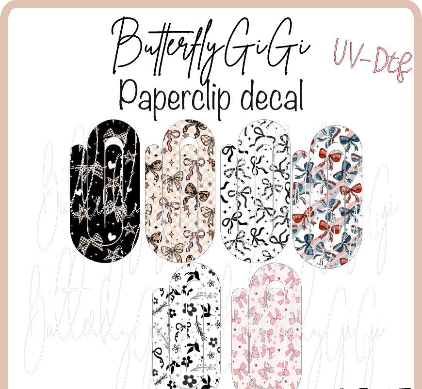 Bows Paperclip UvDTF