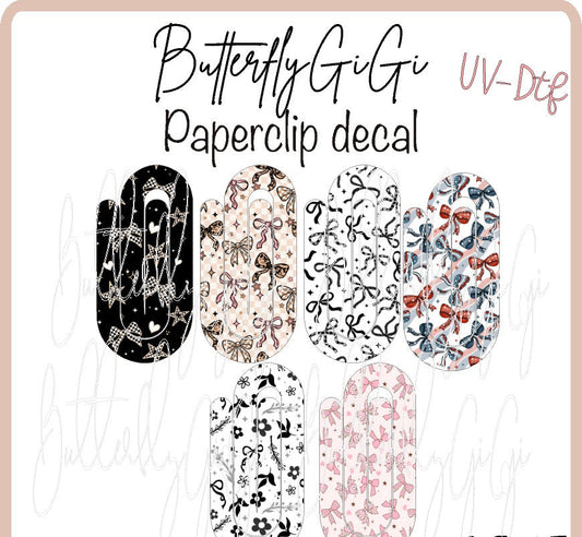 Bows Paperclip UvDTF