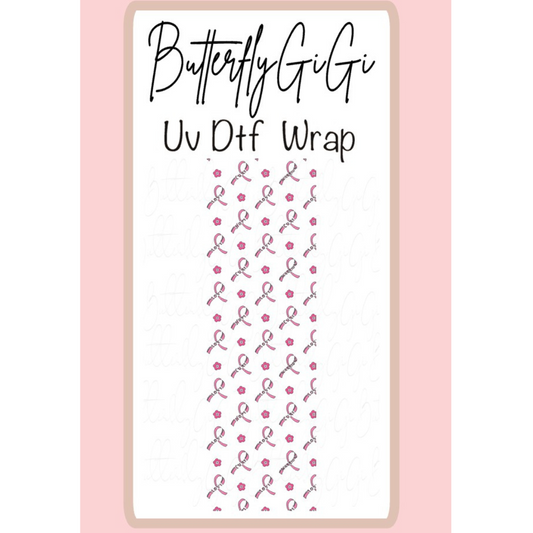 Breast Cancer Love Hope UV DTF Wrap