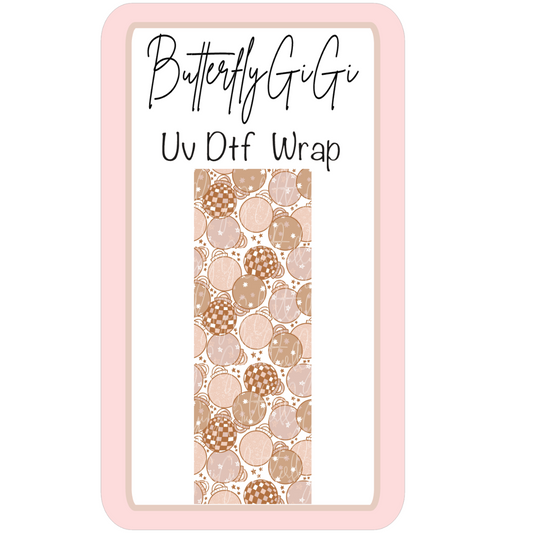 Wrap Brown Ornaments UV Dtf