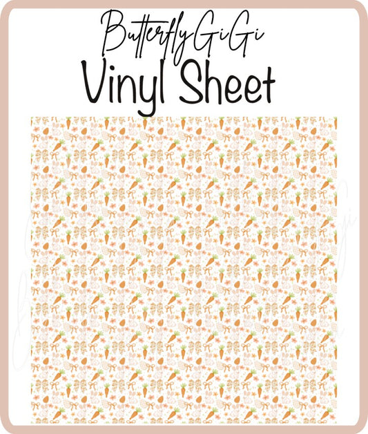 Bunny Carrots Vinyl Sheet