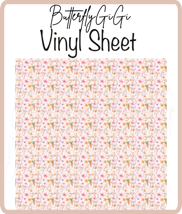 Bunny Daisy Vinyl Sheet