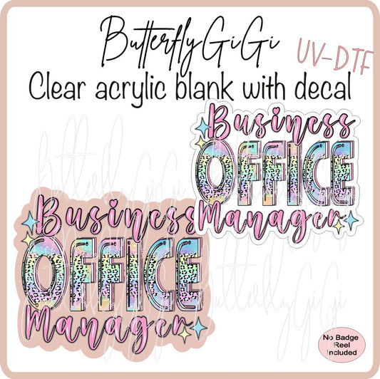Medical Leopard Print Business Office Manager